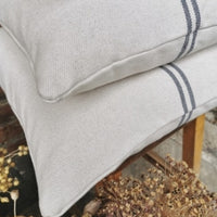 'Recover' Recycled Grey Stripe Grainsack Cushion Cover