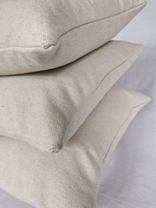 'Recover' Recycled Grey Stripe Grainsack Cushion