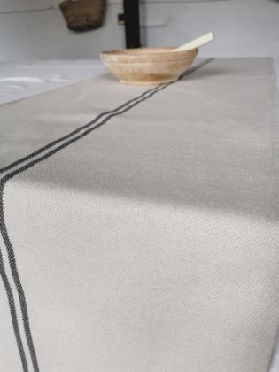 Recycled French Stripe Grainsack Table Runner