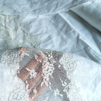 Woven French Embroidered Lace Linen - Off White
