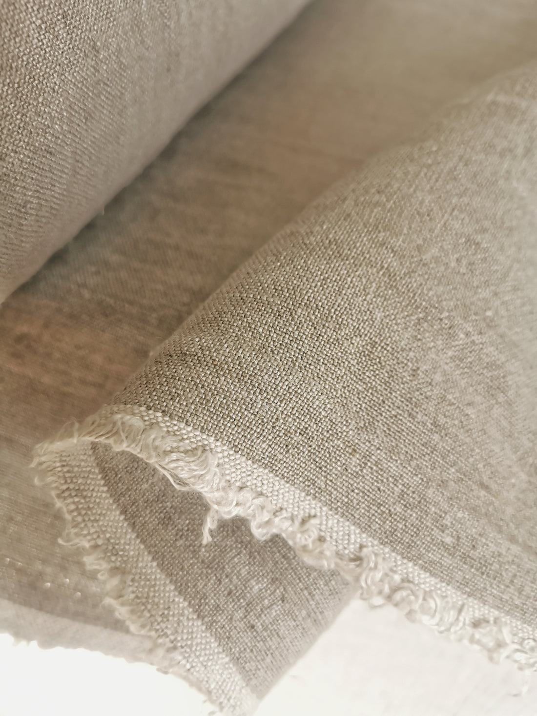 Soft Natural French Slubby Linen - Wide Width
