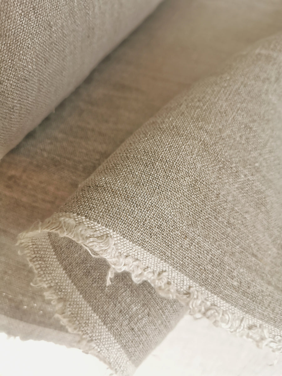 Soft Natural French Slubby Linen - Wide Width