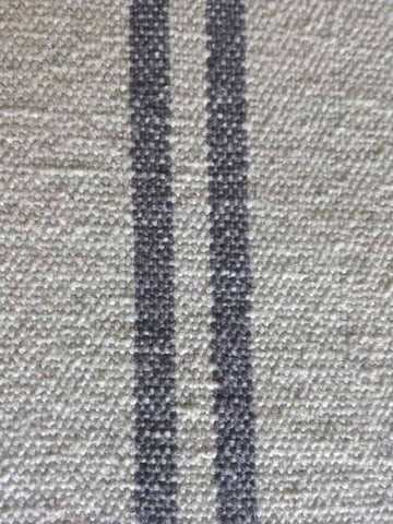 Rustic Grey Stripe Grainsack Fabric Sample