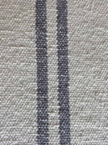 Rustic Grey Stripe Grainsack Fabric Sample