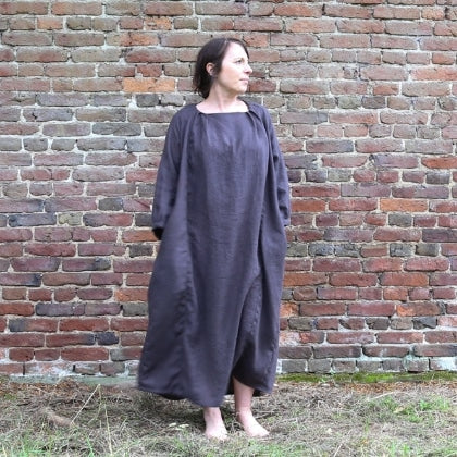 Handmade Linen 'Colette' Dress - Grey
