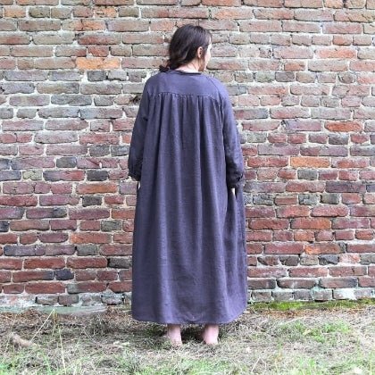 Handmade Linen 'Colette' Dress - Grey