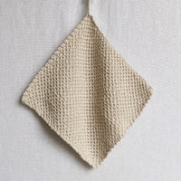 Handmade Cotton Knitted Dishcloth - Natural