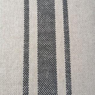 'Montblanc' Rustic Black Stripe Linen - Wide Width