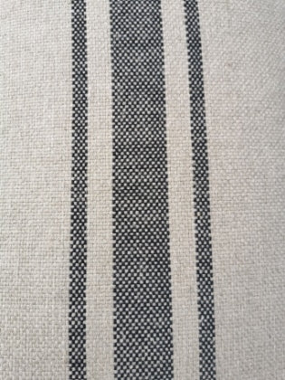 'Montblanc' Rustic Black Stripe Linen - Wide Width