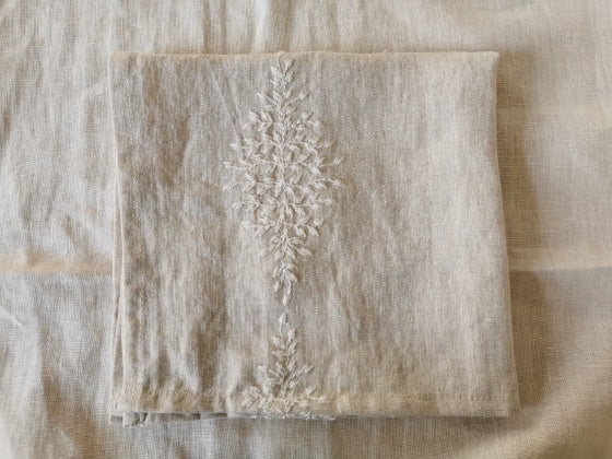 French Embroidered Linen Napkin