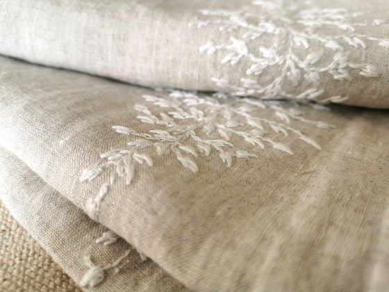 French Embroidered Linen Napkin