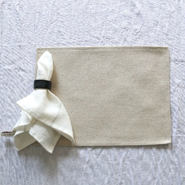 Rustic French Ecru Grainsack Placemat