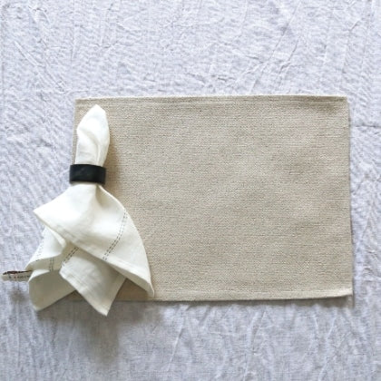 Rustic French Ecru Grainsack Placemat