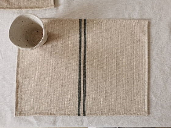 NEW Recycled French Stripe Grainsack Placemat