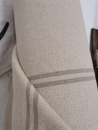 Rustic Natural Stripe Grainsack Fabric Sample