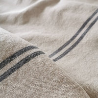 Rustic Grey Stripe Grainsack Fabric