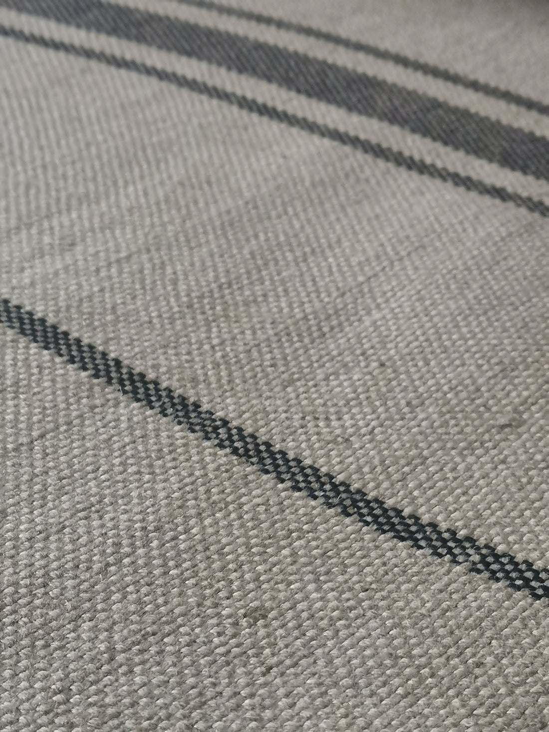 'Montblanc' Rustic Black Stripe Linen - Wide Width