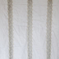 Woven French Embroidered Lace Linen - Off White