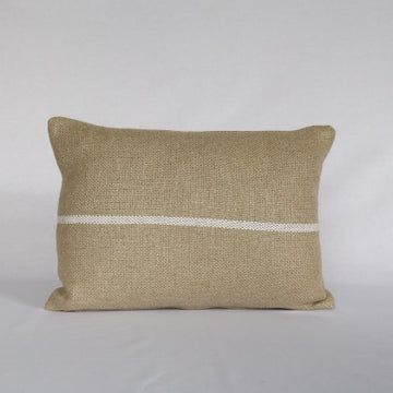 'Montblanc' Rustic White Stripe Linen Cushion