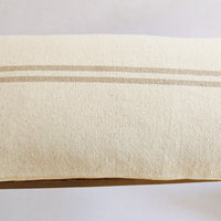 Rustic Natural Stripe Grainsack Bench Cushion