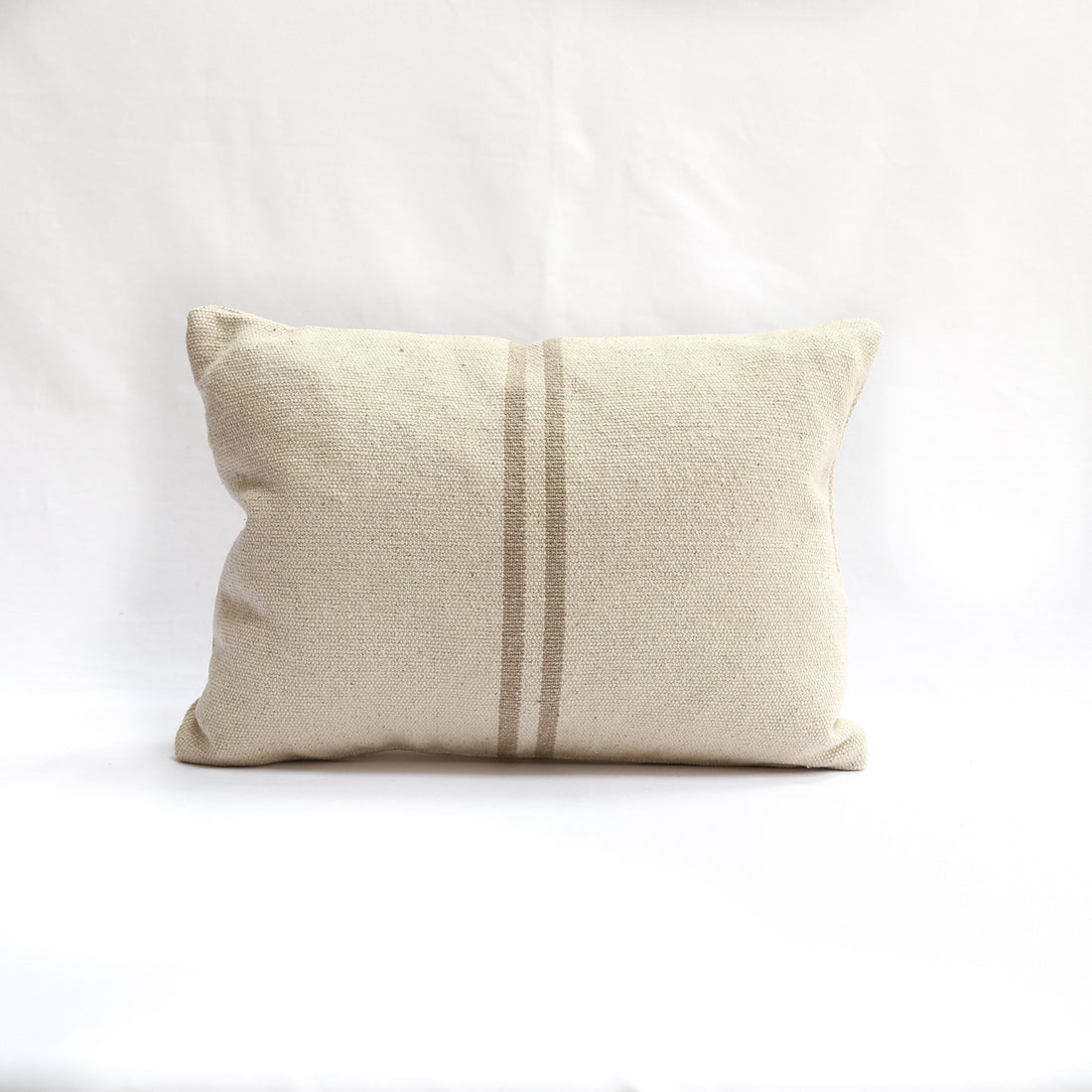 Rustic Natural Stripe Grainsack Cushion