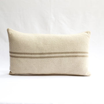 Rustic Natural Stripe Grainsack Cushion