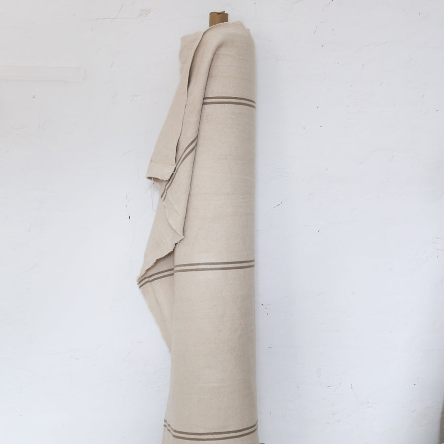 Rustic Natural Stripe Grainsack Cushion