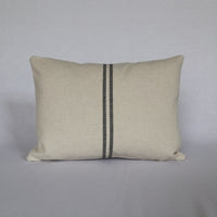 Recover' Recycled French Stripe Grainsack Oblong Cushion