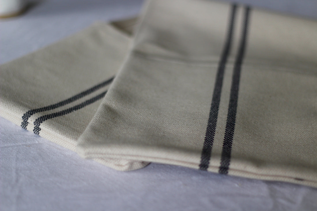 'Recover' Recycled French Stripe Grainsack Ovengloves