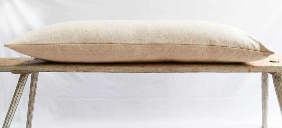 Rustic Red Stripe Grainsack Bench Cushion
