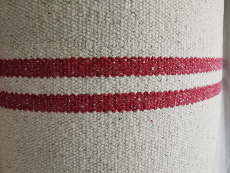 Rustic Red Stripe Grainsack Fabric