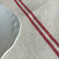 Rustic Red Stripe Grainsack Fabric