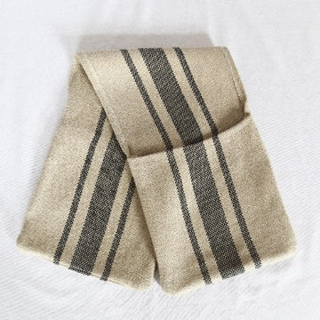 'Montblanc' Rustic Navy Stripe Linen Ovengloves