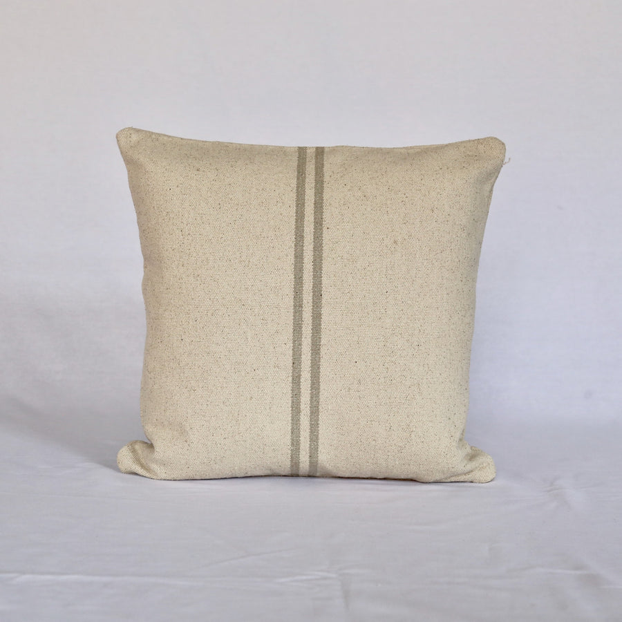 Rustic Natural Stripe Grainsack Cushion Cover