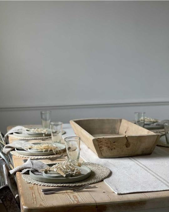 Rustic Natural Stripe Grainsack Tablerunner