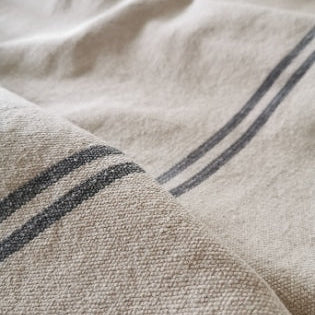 Archive | Rustic Grey Stripe Grainsack Table Cloth | 280cm x 140cm