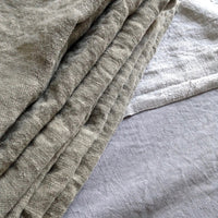 French Slubby Linen Oversized Tote Bag - Natural
