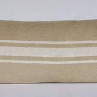 'Montblanc' Rustic White Stripe Linen Bench Cushion