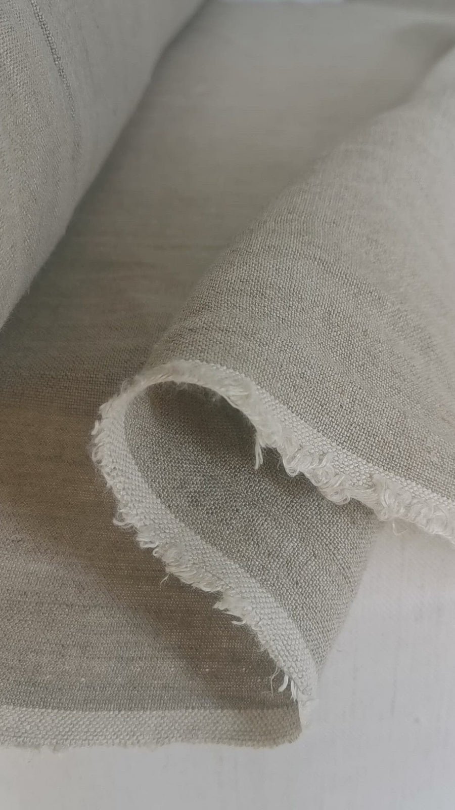 Soft Natural French Slubby Linen - Wide Width