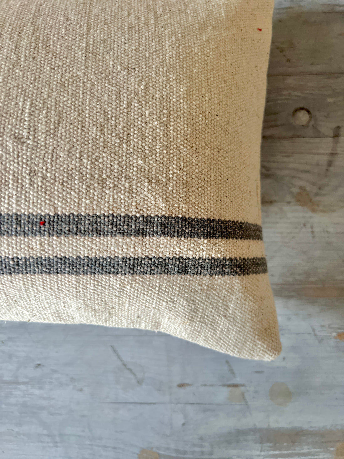 Rustic Grey Stripe Grainsack Draught Excluder