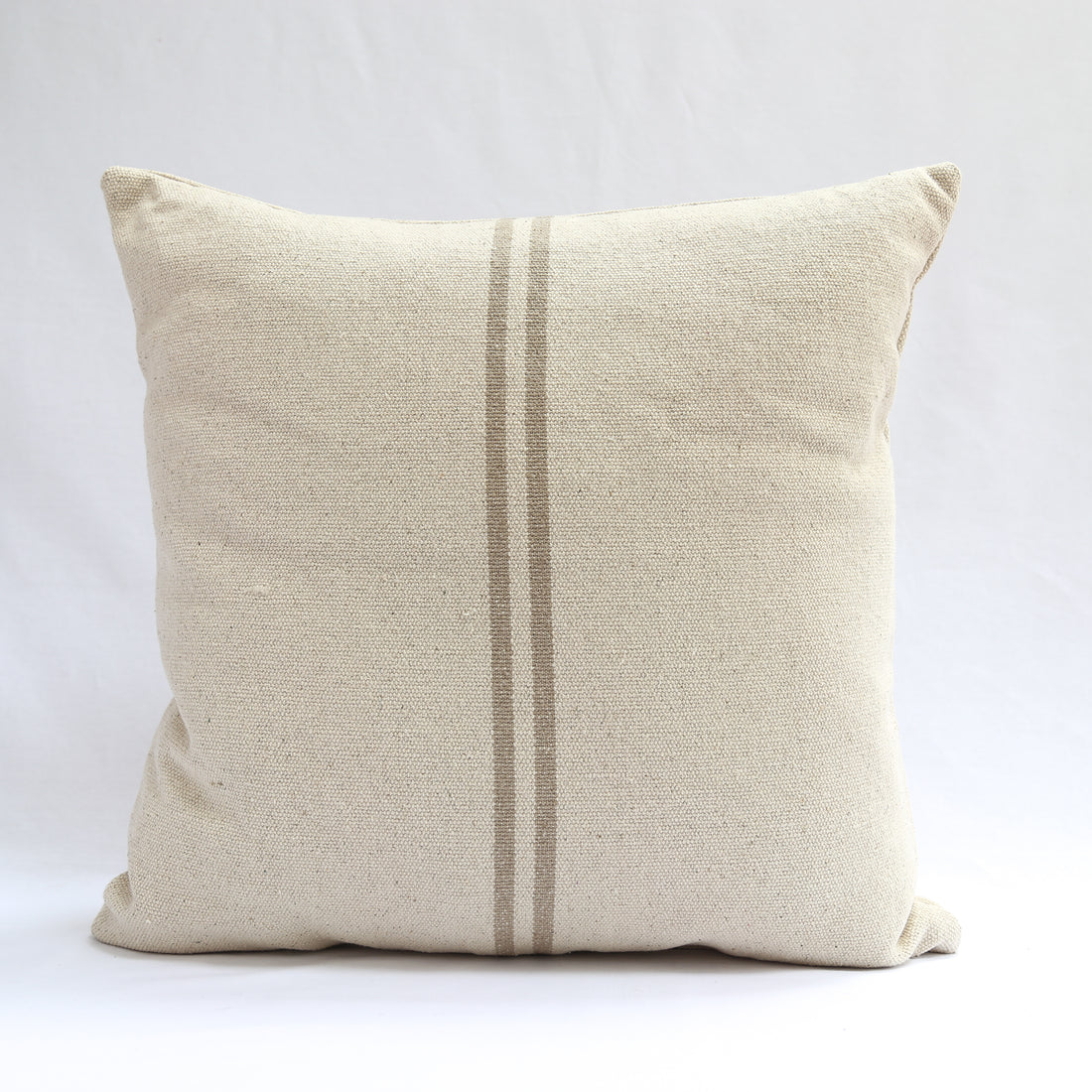 Rustic Natural Stripe Grainsack Cushion