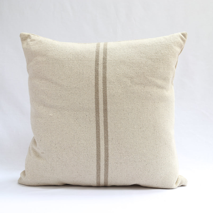 Rustic Natural Stripe Grainsack Cushion