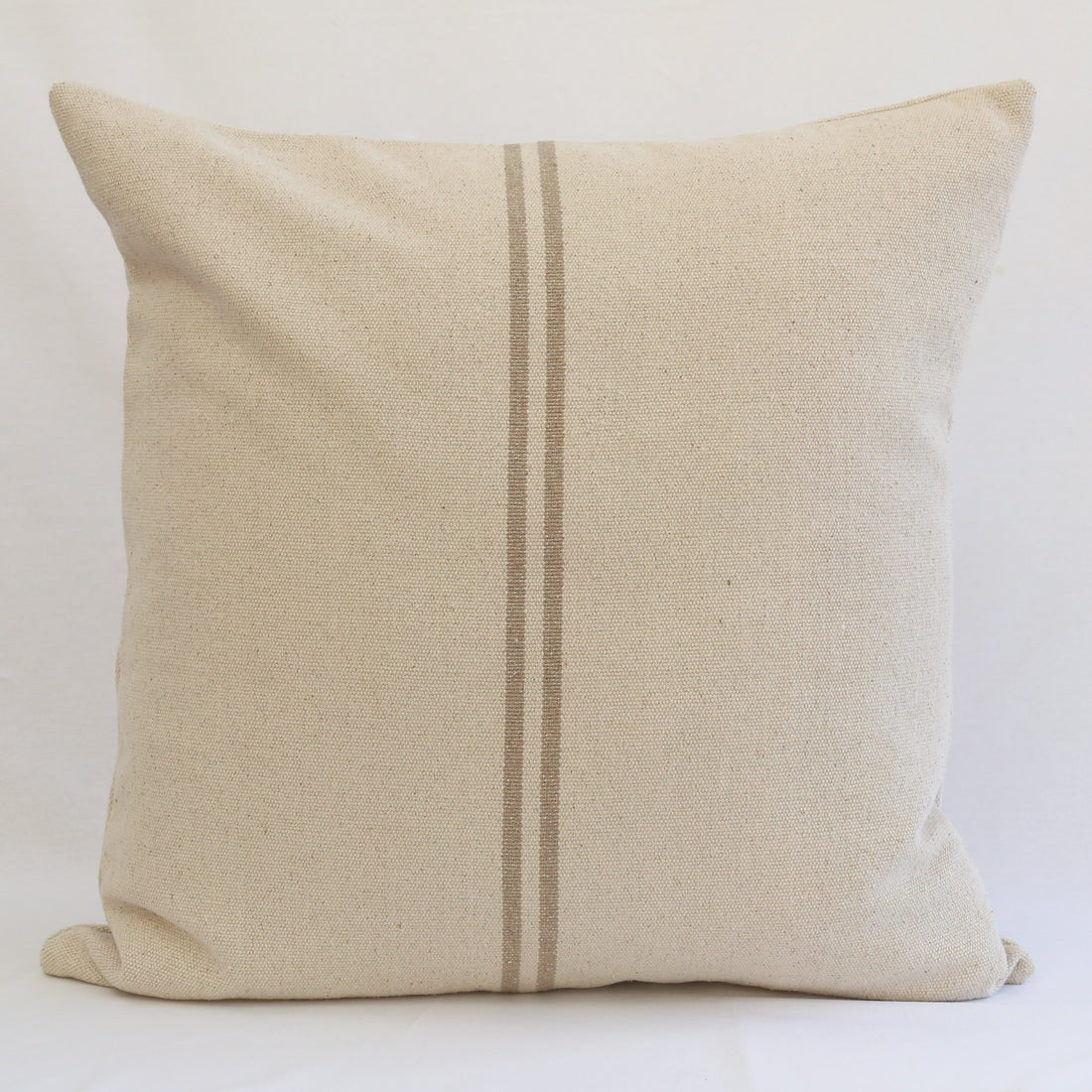 Rustic Natural Stripe Grainsack Cushion