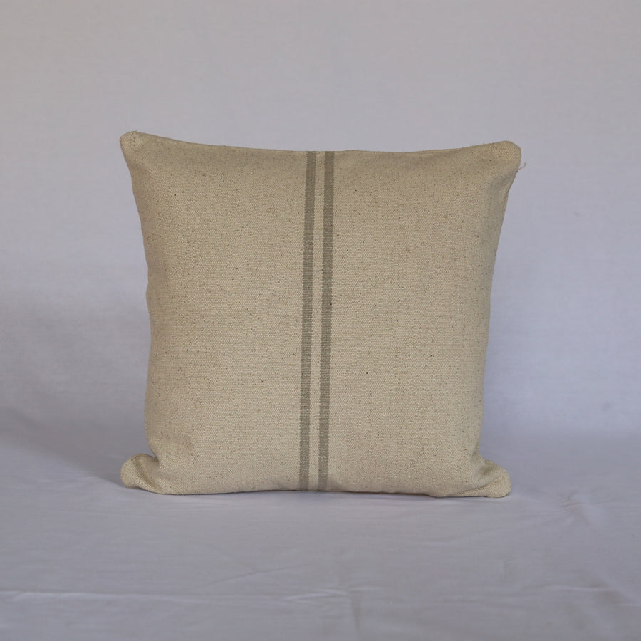 Rustic Natural Stripe Grainsack Cushion