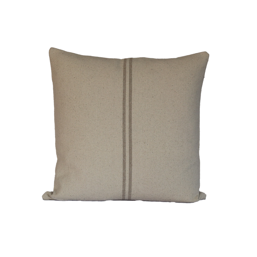 Rustic Natural Stripe Grainsack Cushion