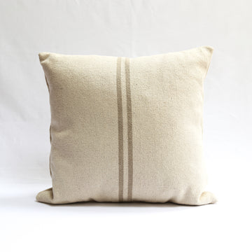 Rustic Natural Stripe Grainsack Cushion