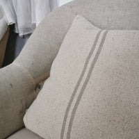 Rustic Natural Stripe Grainsack Cushion Cover
