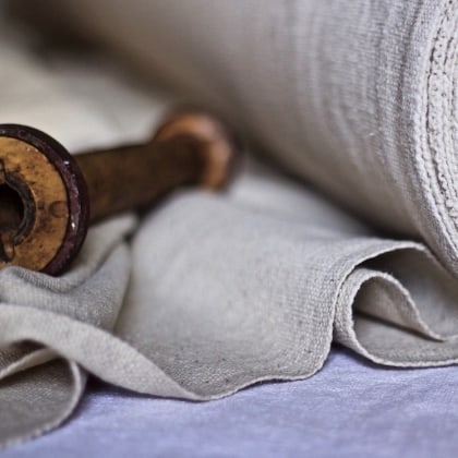 Rustic Ecru Grainsack Fabric Sample