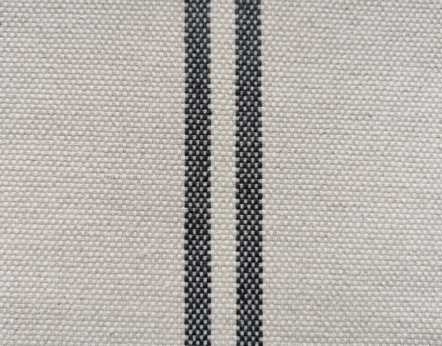 'Recover' Recycled Grey Stripe Grainsack Fabric Sample