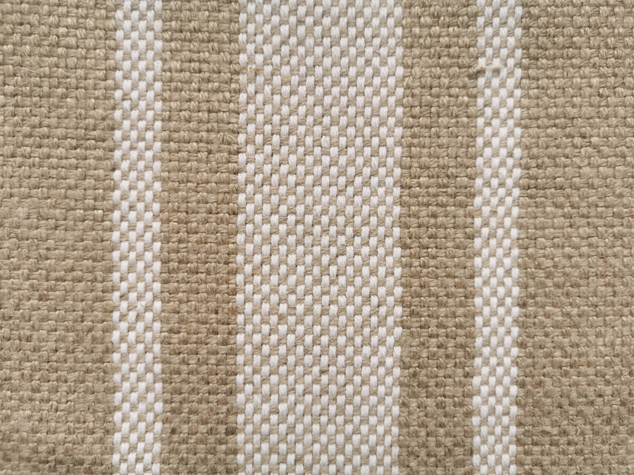 'Montblanc' Rustic White Stripe Linen Cushion